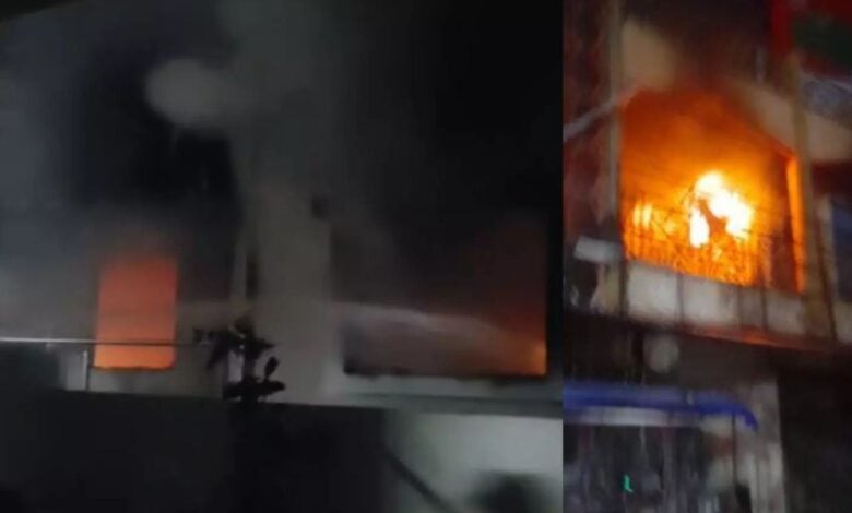 fire in bachupally and karimnagar