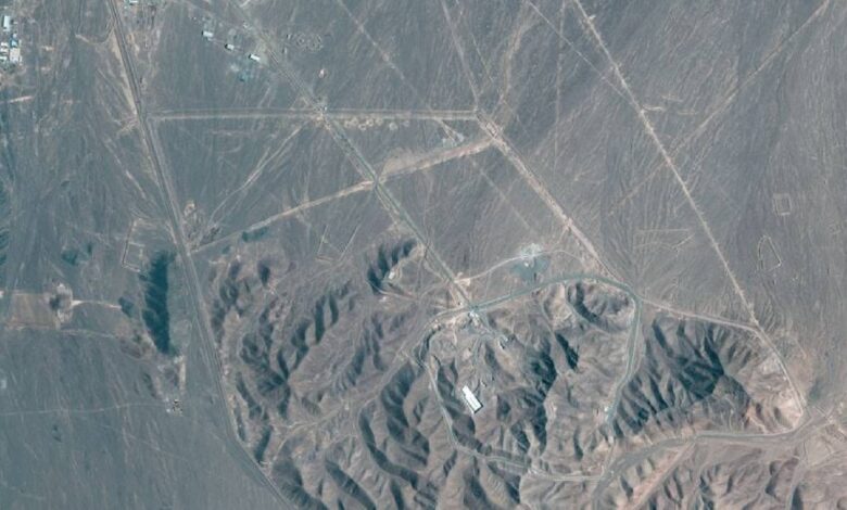 Satellite image of Iran’s Fordow fuel enrichment site near Qom,.