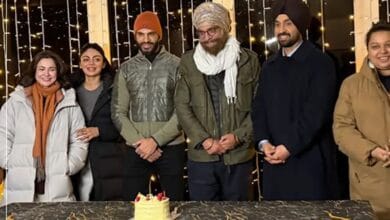 Hania Aamir with Sardaarji 3 team