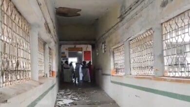 Ceiling plaster fall off in warangal hospital