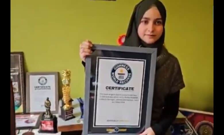 Kashmiri girl who entered Guinness World Records
