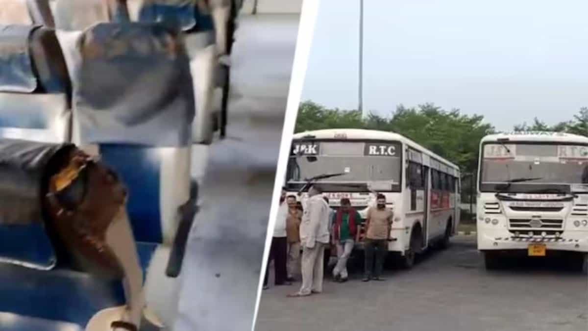 Kashmiri students stranded in Iran retun home, flag poor condition of busses