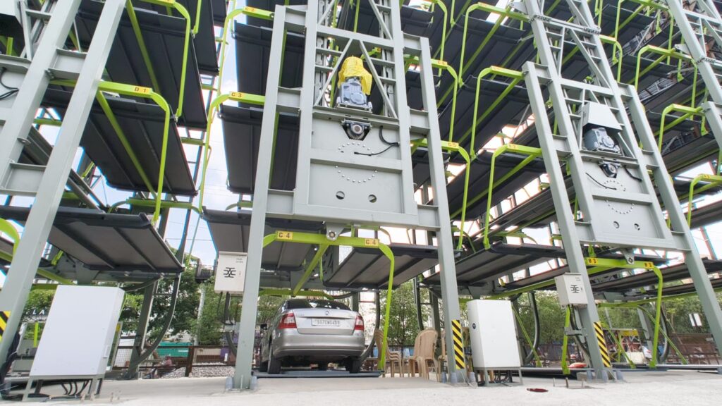 Parking facility at KBR Park in Hyderabad