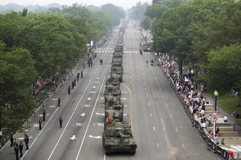Miltary Parade commemorating the Army's 250th anniversary
