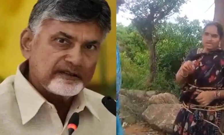 A woman is tied to a tree in Andhra Pradesh