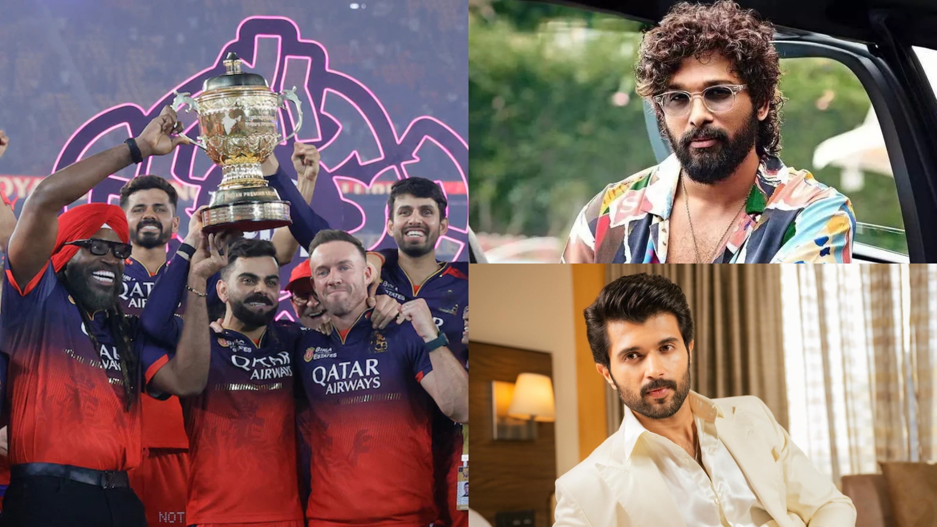 Allu Arjun, Vijay Deverakonda congratulates RCB fans
