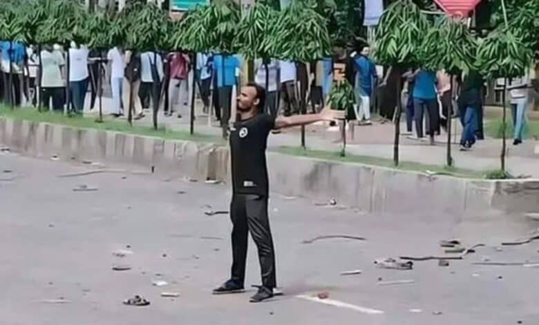 student protester Abu Sayeed