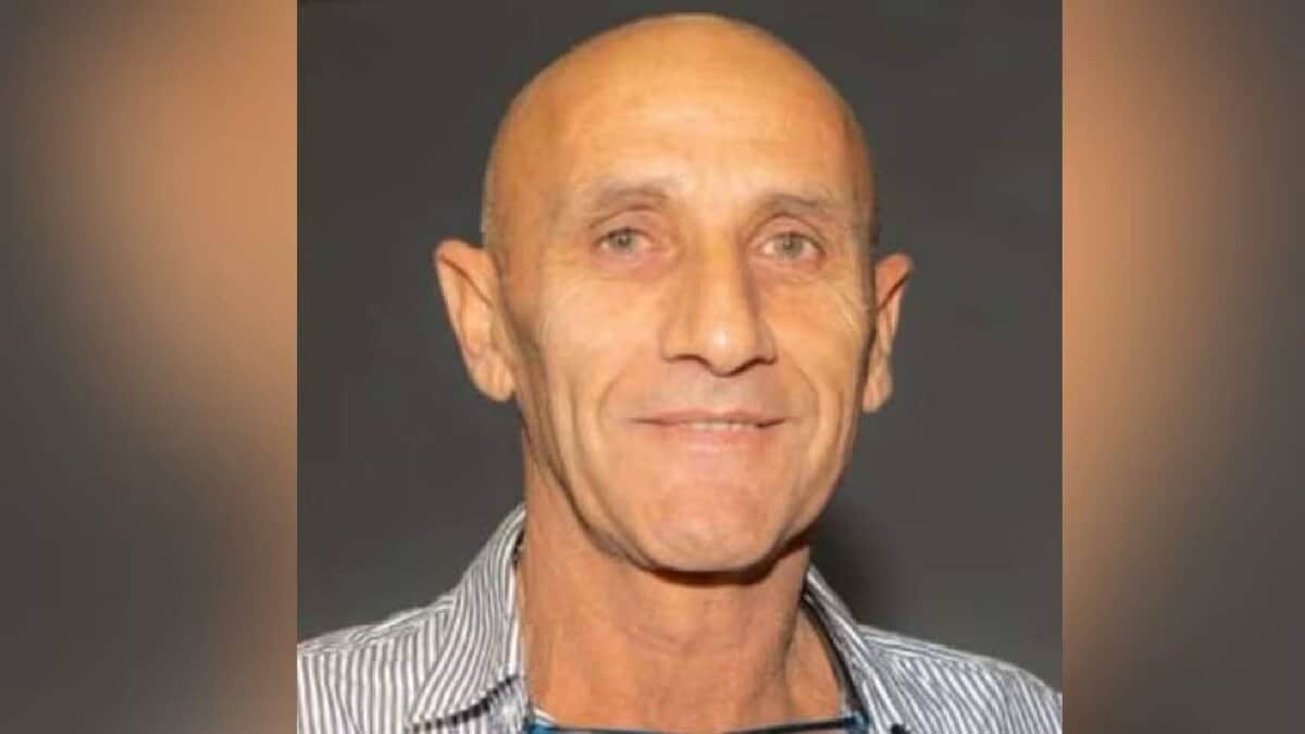 The image of Yair Yaakov, one of the Israeli hostages whose body was recently recovered from Gaza.