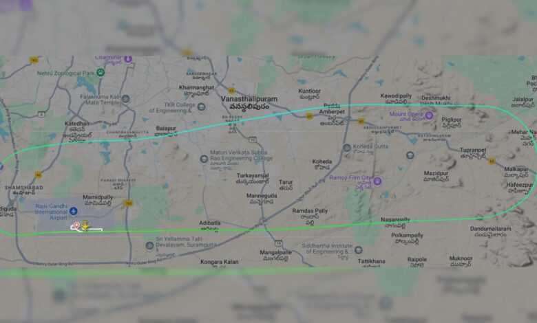 Air India Express flight returns to Hyderabad airport