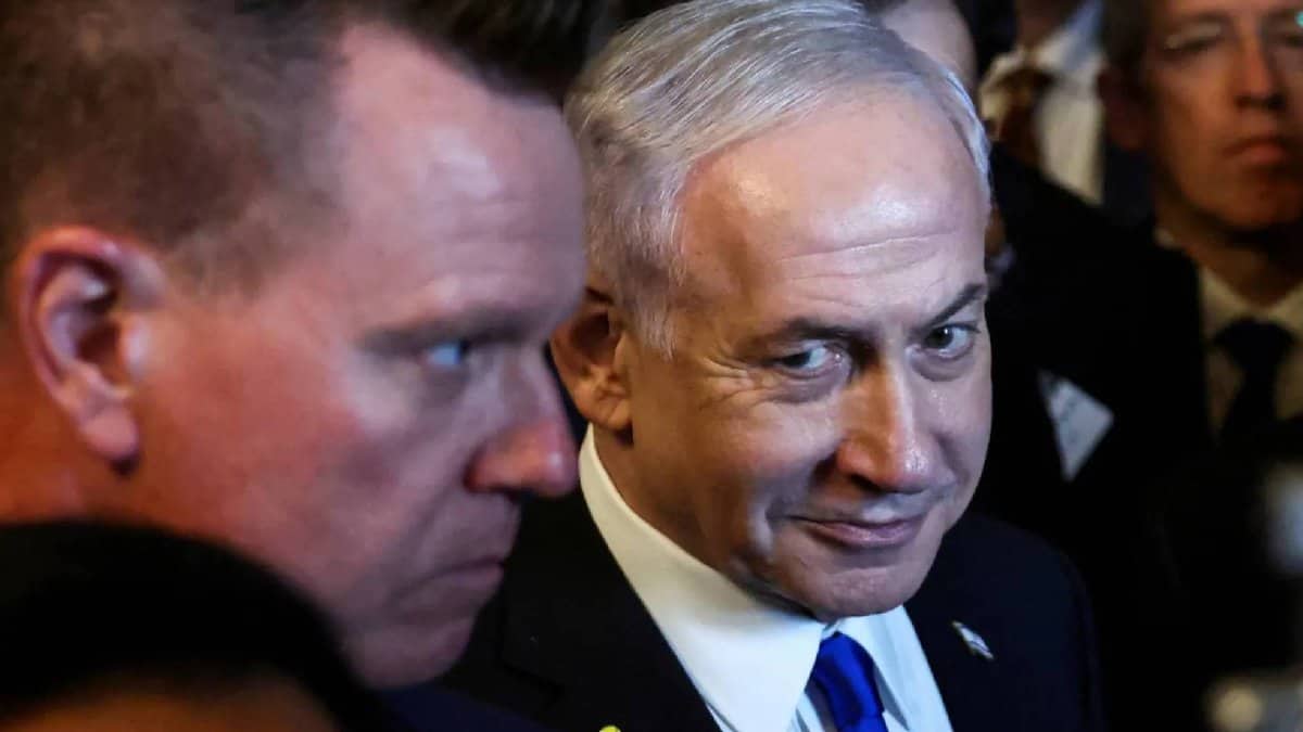 The image of Israeli Prime Minister Benjamin Netanyahu.
