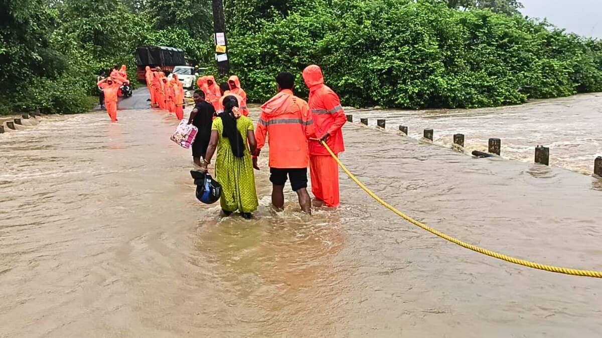 Officials rescue people stuck amid floods in parts of Telangana