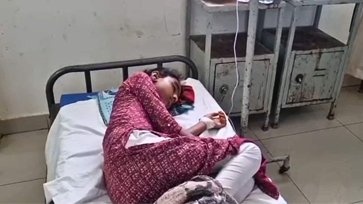 Image of student at the Jyotibaphule BC School undergoing treatment.