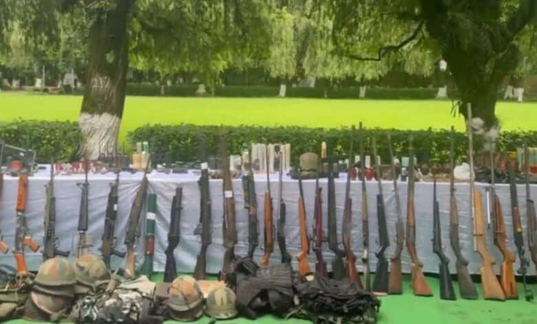 Large amount of arms, ammunitions and warlike materials were recovered
