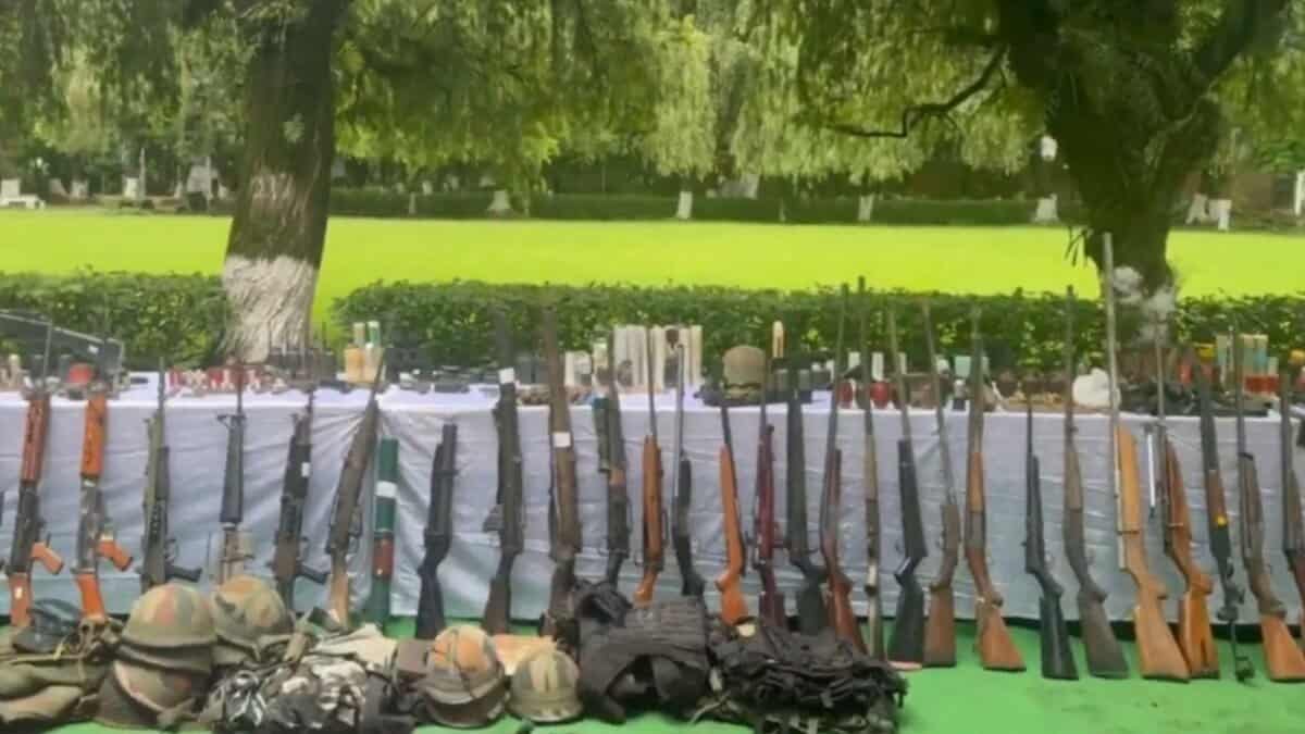 Large amount of arms, ammunitions and warlike materials were recovered