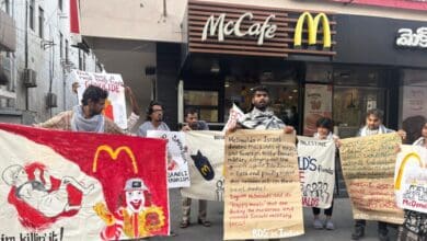 Protest held outside McDonald’s in Himayatnagar over Israel ties
