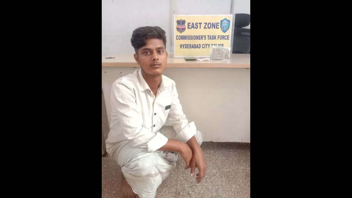 A man arrested for drug peddling in Hyderabad