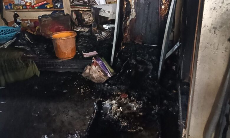Refrigerator exploded in a house at Rajarajeshwari Nagar, Sanathnagar