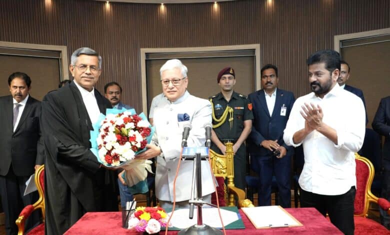 Justice AK Singh sworn in as new Chief Justice of Telangana HC