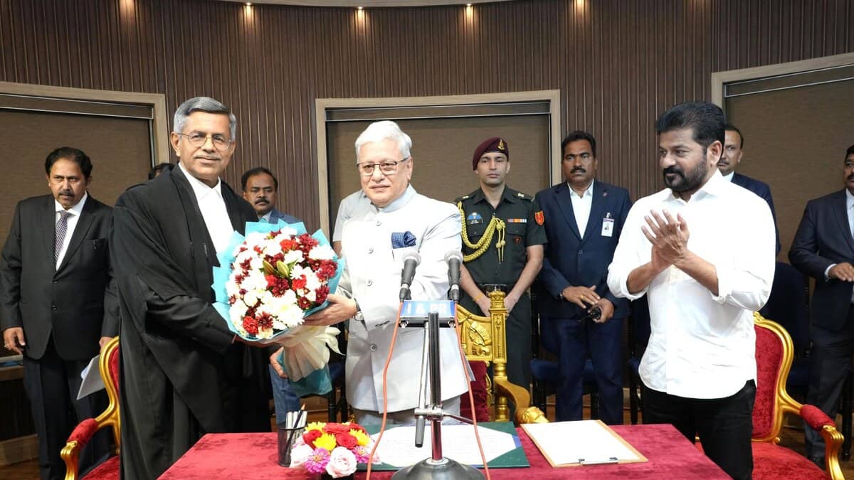 Justice AK Singh sworn in as new Chief Justice of Telangana HC