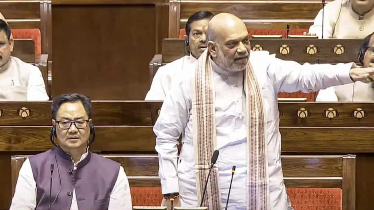 Union Home Minister Amit Shah speaks in the Rajya Sabha