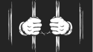 An image depicting an arrested person used for representational purpose