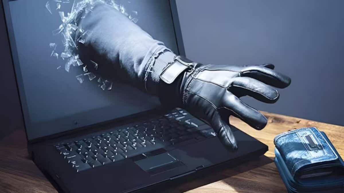 The image displays a picture of a representational image of cybercrime.