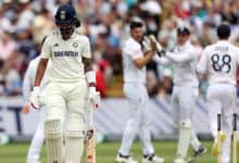 India's KL Rahul is bowled out by England's Josh Tongue during day four of the second cricket test match between England and India at Edgbaston in Birmingham, England, Saturday, July 5, 2025. AP/PTI(AP07_05_2025_000330B)