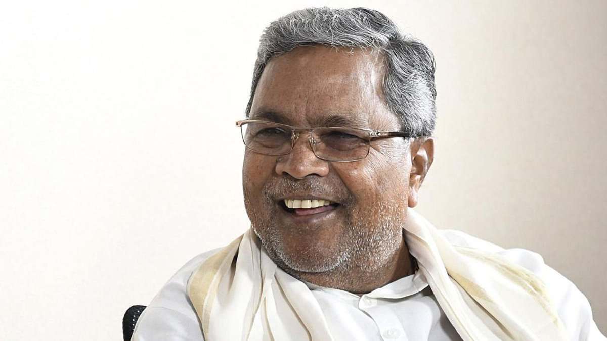 The image displays a picture of Karnataka CM Siddaramaiah
