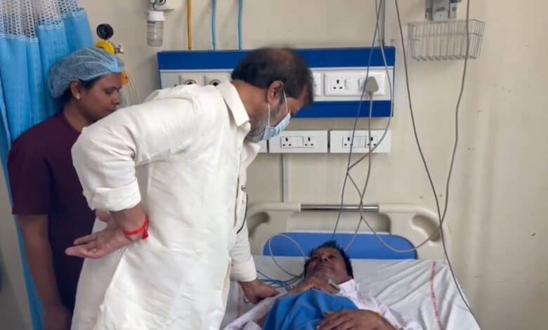 Health minister Damodar Raja Narasimha interacts with patients