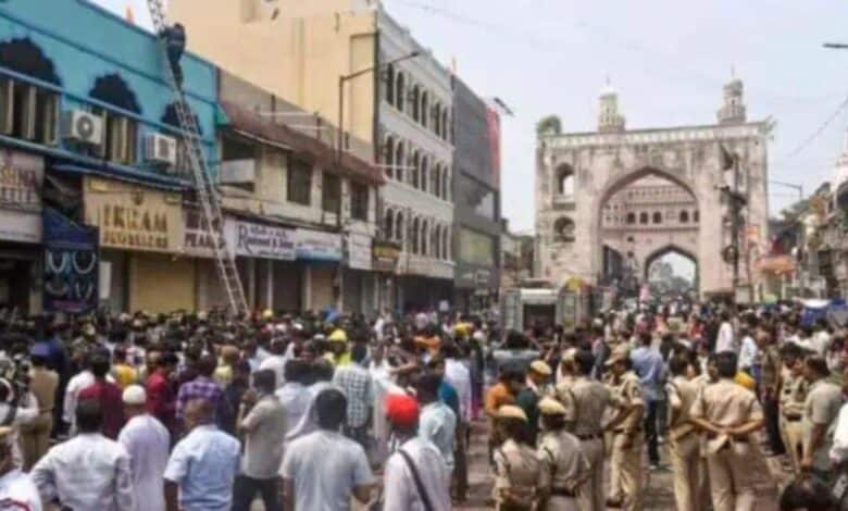Chaos prevails at Gulzar Houz after fire breaks out at a building