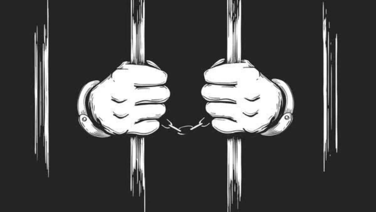 An image depicting an arrested person used for representational image