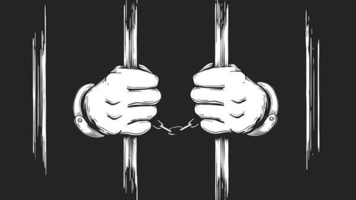 An image of an arrested person used for representational purpose