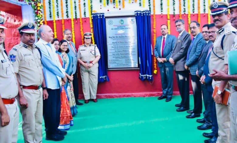 DG Prisons Telangana Dr Soumya Mishra at the inauguration of a de-addiction center