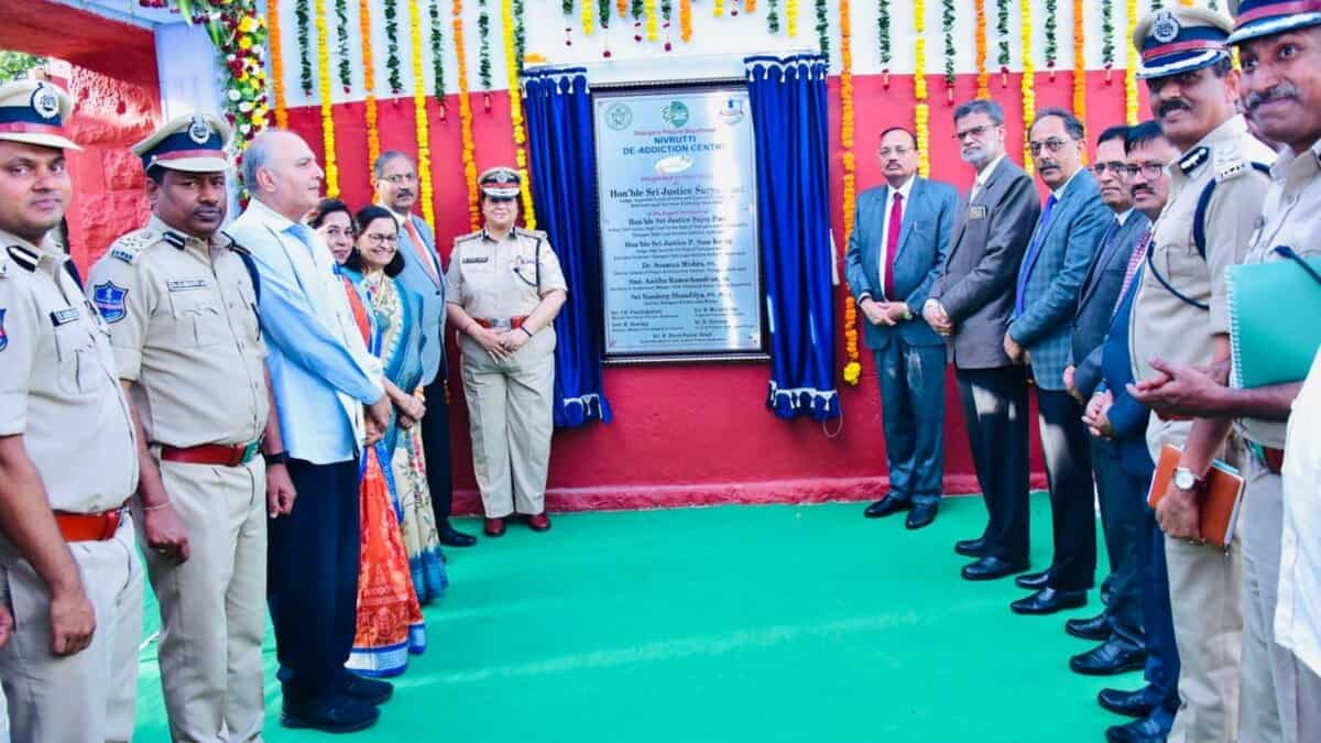 DG Prisons Telangana Dr Soumya Mishra at the inauguration of a de-addiction center