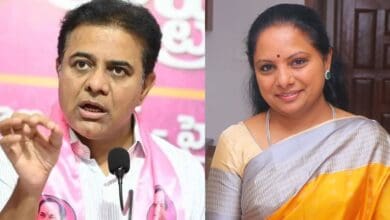 BRS MLA KTR and MLC Kavitha