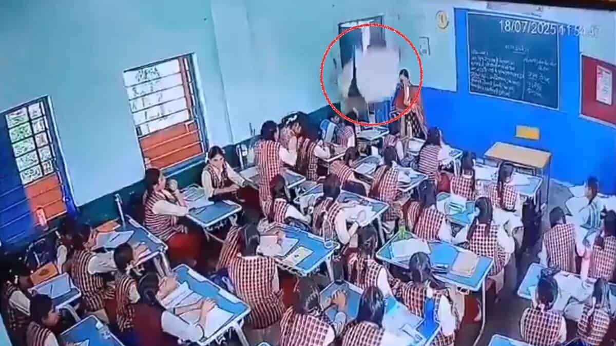 A ceiling plaster falls on two girl students in Madhya Pradesh government school