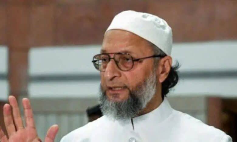 AIMIM president Asaduddin Owaisi addresses a gathering
