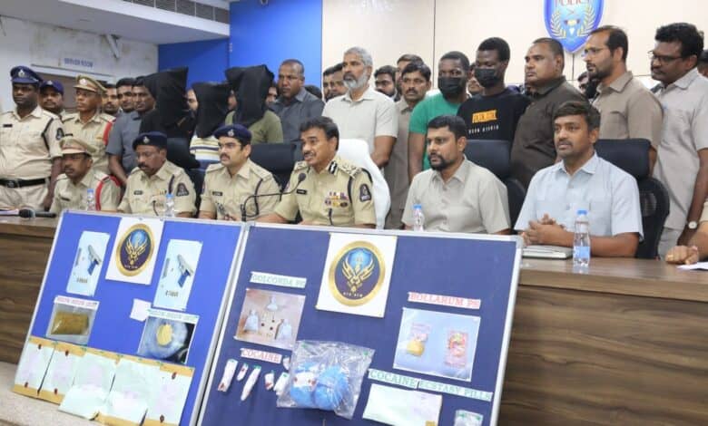 Major drug bust in Hyderabad,9 peddlers held