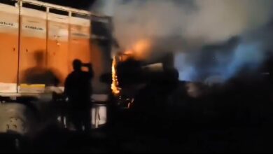 Lorries collide, catch fire on highway in Telangana
