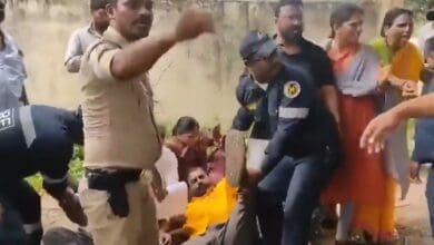 People protest HYDRAA demolitions at Rajendranagar