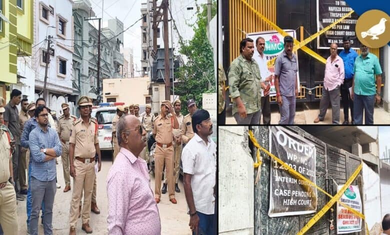 GHMC cracks down on illegal construction in Old City of Hyderabad.