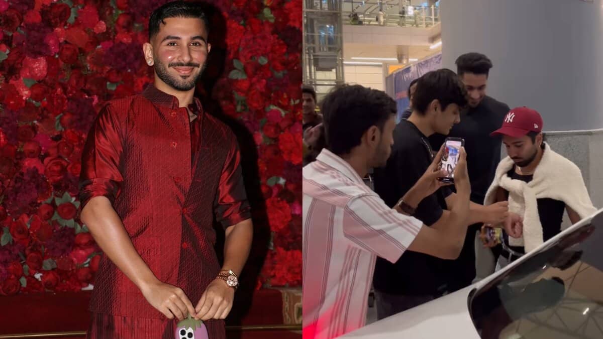 Orry at Hyderabad airport
