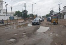 Image of the Katedan road in Hyderabad.