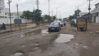 Image of the Katedan road in Hyderabad.