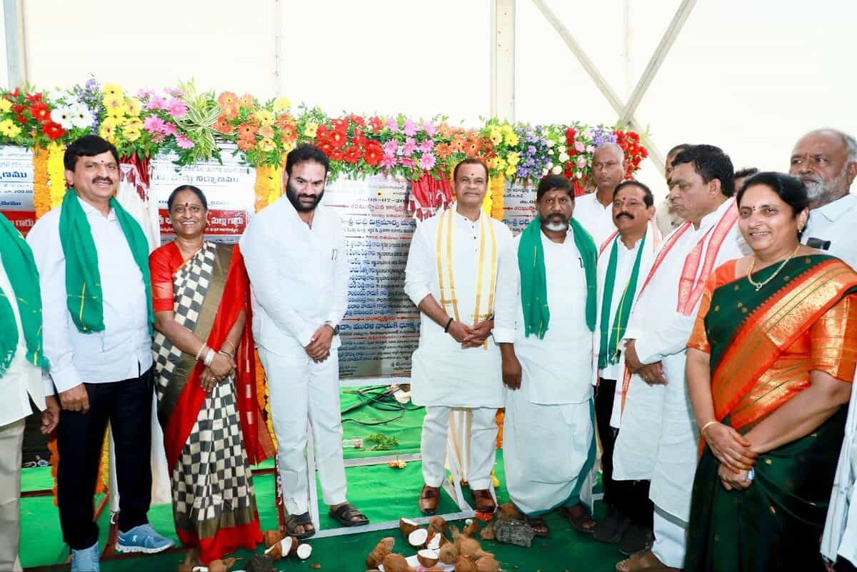 Image of Telangana dy CM Mallu Bhatti Vikramarka at Mahbubabad. Bhatti calls KCR for debate on AP water row in Assembly