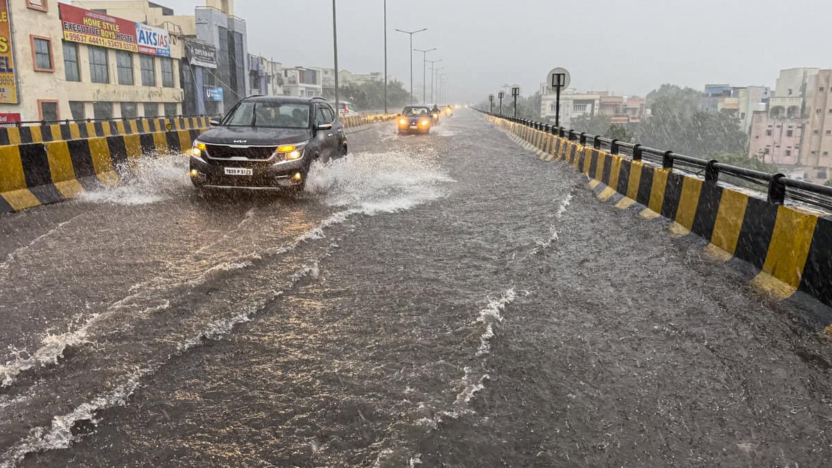 Waterlogging and rainfall in Hyderabad