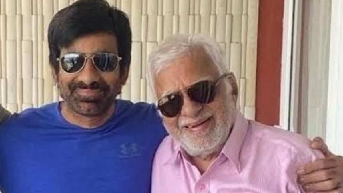 Ravi Teja with dad