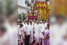 In this image posted by @revanth_anumula via X on July 4, 2025, Telangana Chief Minister A Revanth Reddy, AICC President Mallikarjun Kharge and others during the unveiling of the statue of former CM of erstwhile Andhra Pradesh (undivided) K Rosaiah on the occasion of the latters 92nd birth anniversary, in Hyderabad.