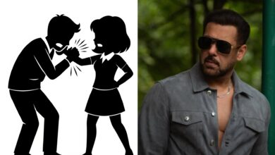 AI generated image on left side and Salman Khan's photo from his Instagra account