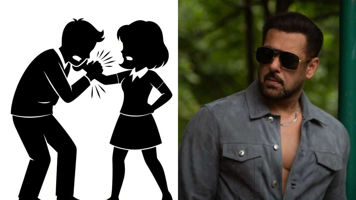 AI generated image on left side and Salman Khan's photo from his Instagra account
